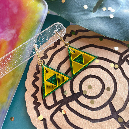 Triforce Acrylic Earrings | New & Improved Style!