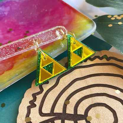 Triforce Acrylic Earrings | New & Improved Style!