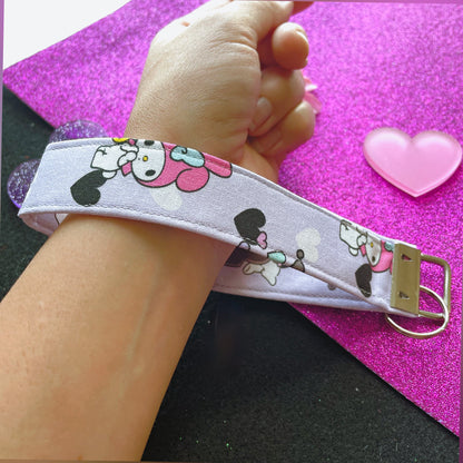 My Melo & Kuro Fabric Wristlet Keychain | Kawaii Keychain Lanyard for Bags & Keys // B&B Collab