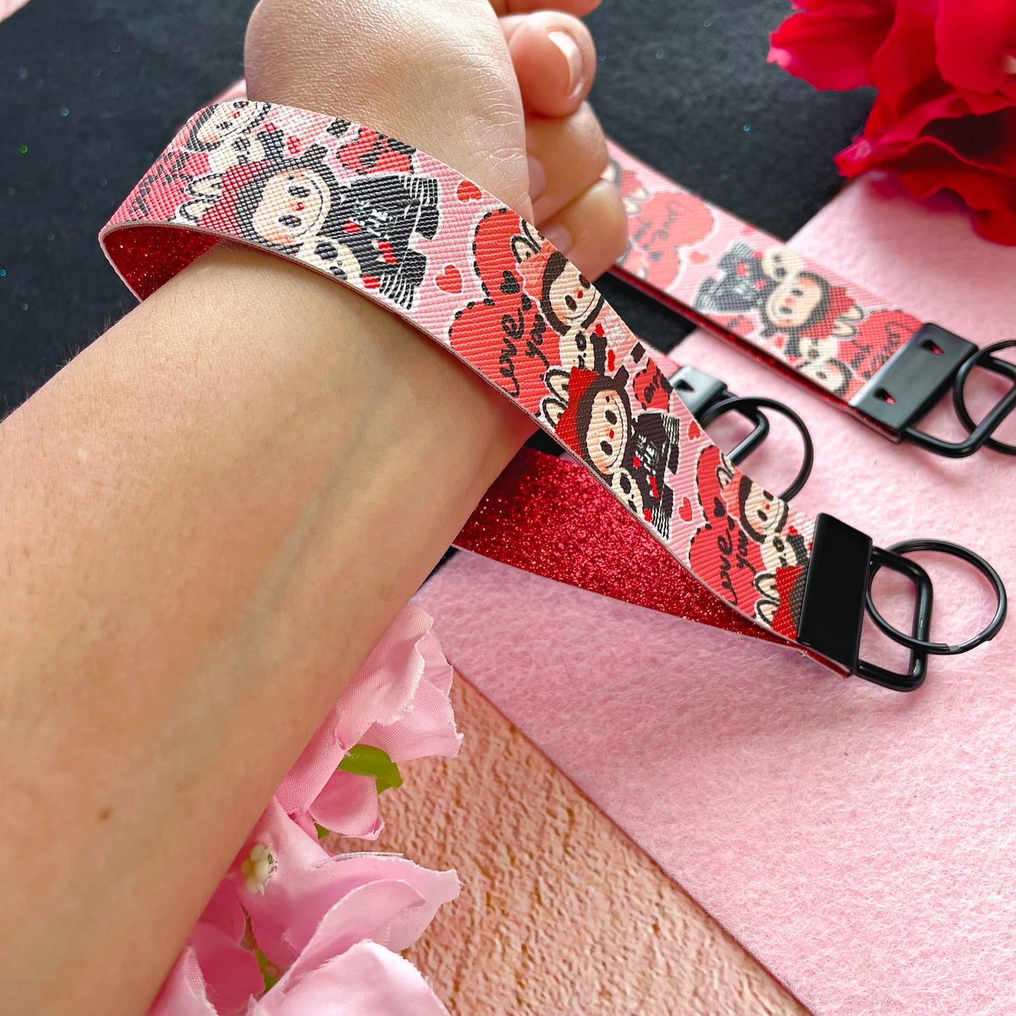 Kawaii Monster The Lovers Wristlet - Keychain Wristlet // B&B Collab