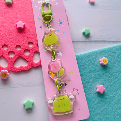 Strawbaby Milk + Dainty Froggy Dangle Keychain | Choose One!