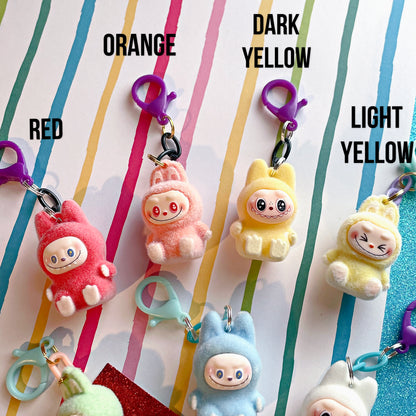 Monster Fufu Flocked Mini Keychains