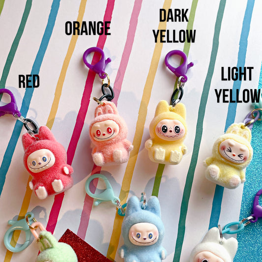 Monster Fufu Flocked Mini Keychains