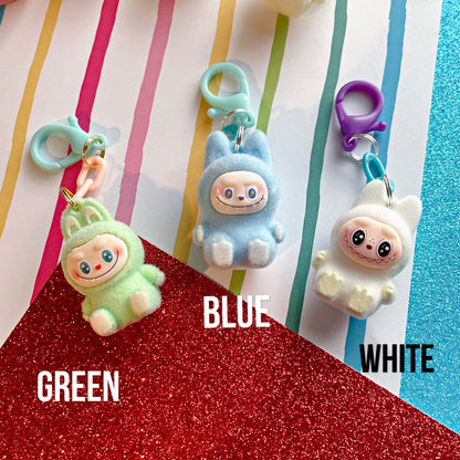 Monster Fufu Flocked Mini Keychains