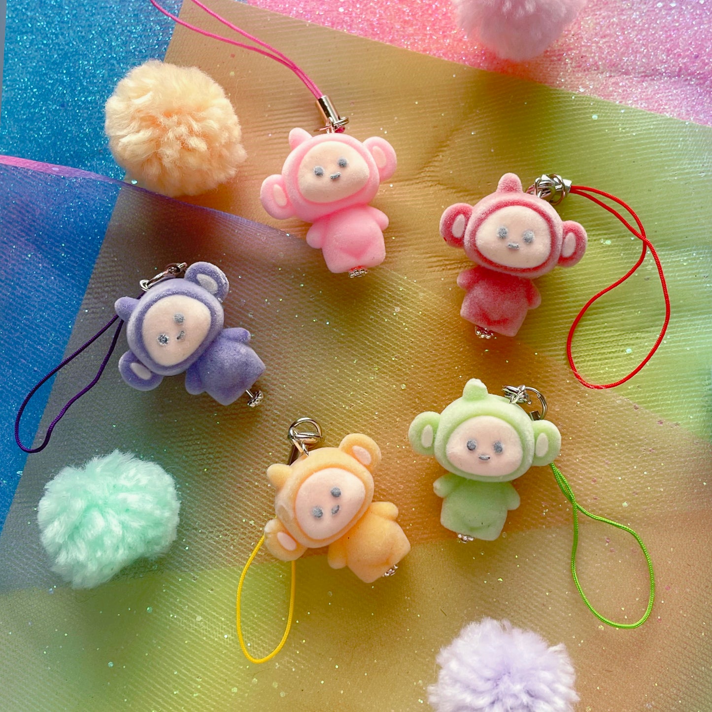 Telly Tub Flocked Charm // Pick Your Color!