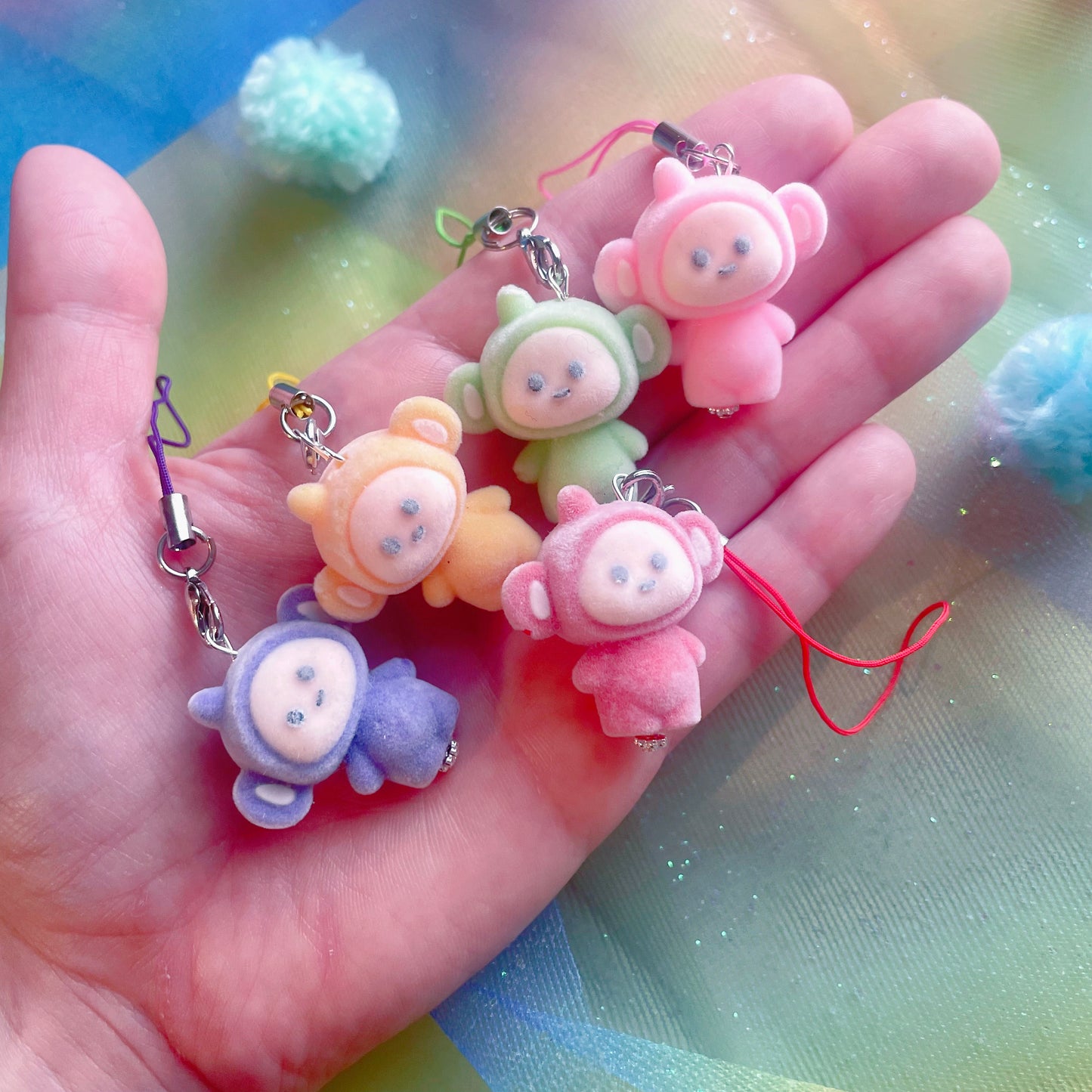 Telly Tub Flocked Charm // Pick Your Color!