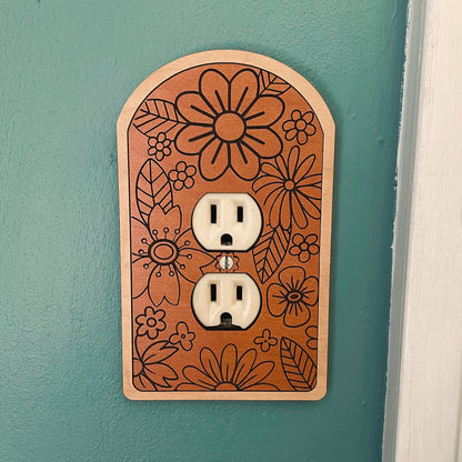 Grandmas Floral Cabin Outlet Cover
