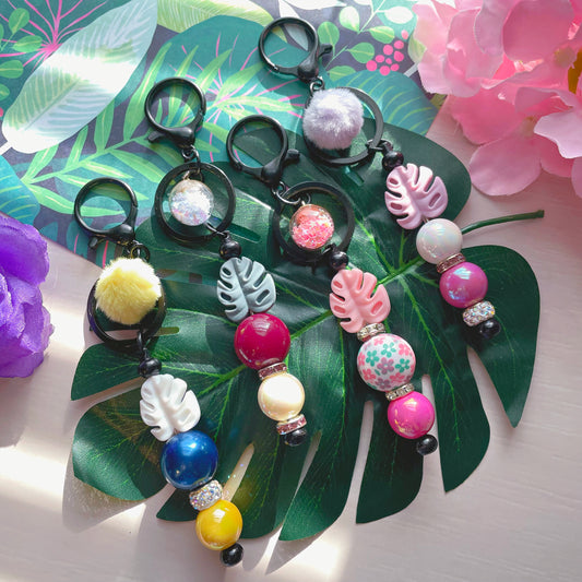 B&B Collab // Color Pop Monstera Leaf Keychain