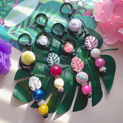 B&B Collab // Color Pop Monstera Leaf Keychain