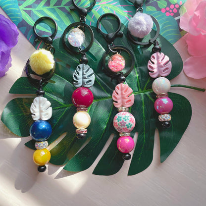 B&B Collab // Color Pop Monstera Leaf Keychain