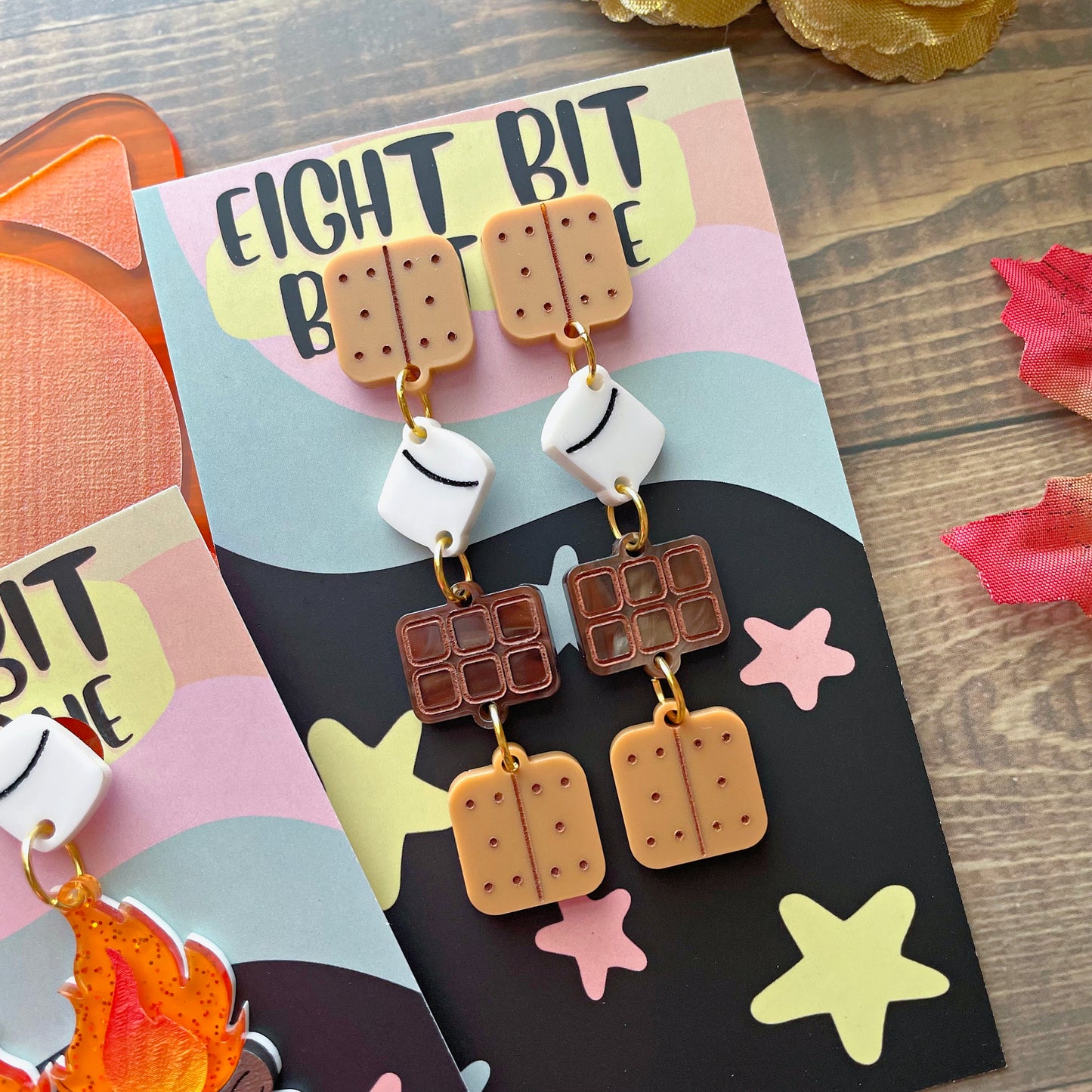 Bonfire Nights Acrylic Stud Earrings // Additional Hardware Options Available!