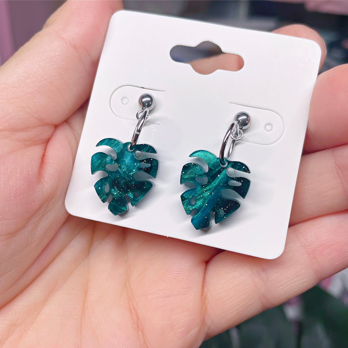 Byte Sized - Monstera Earrings // Choose Your Style!