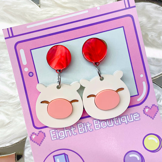 Mog Heart Stud Earrings