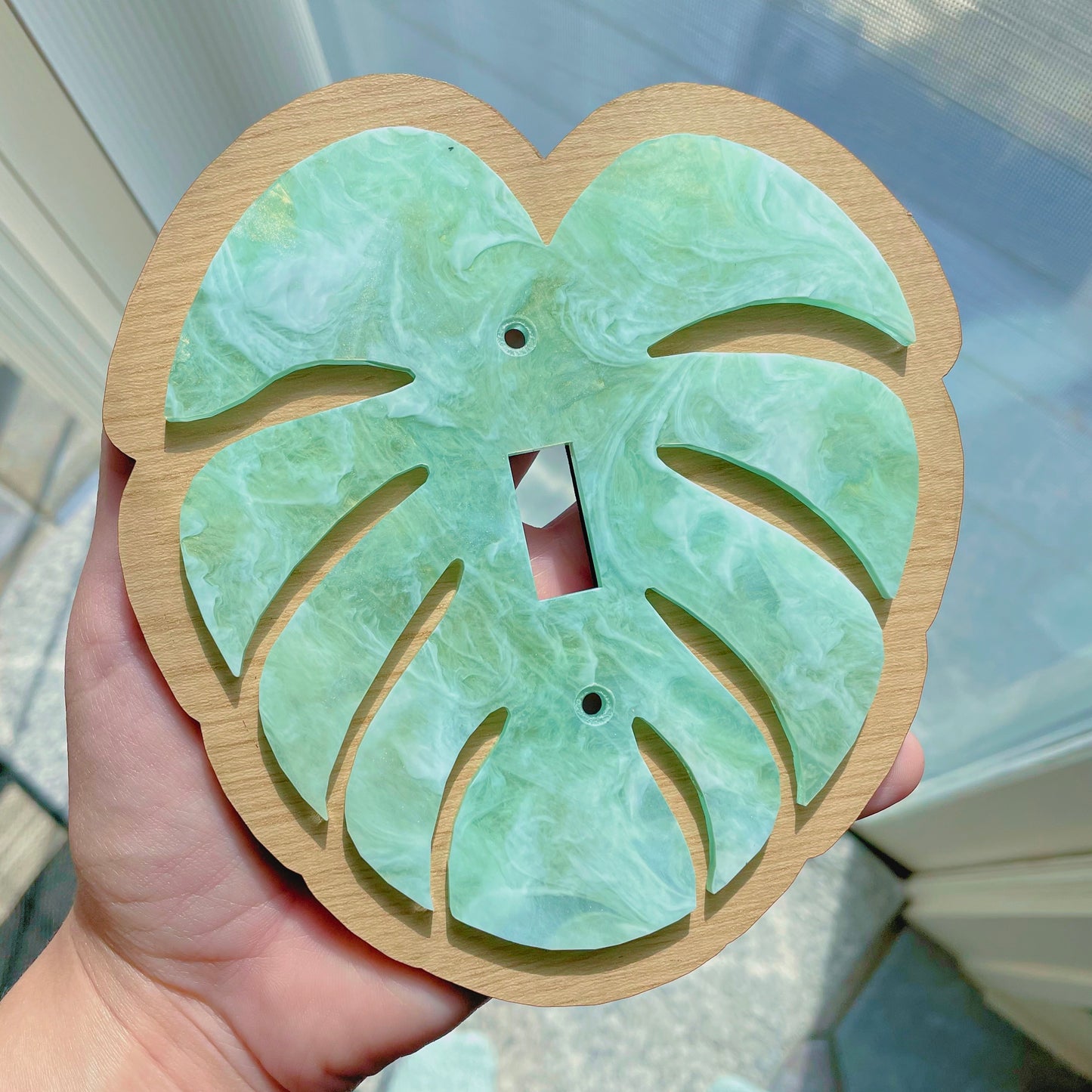 Au Naturale Monstera Leaf Light Switch Cover // 2 Colorways!