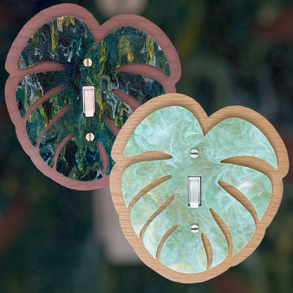 Au Naturale Monstera Leaf Light Switch Cover // 2 Colorways!