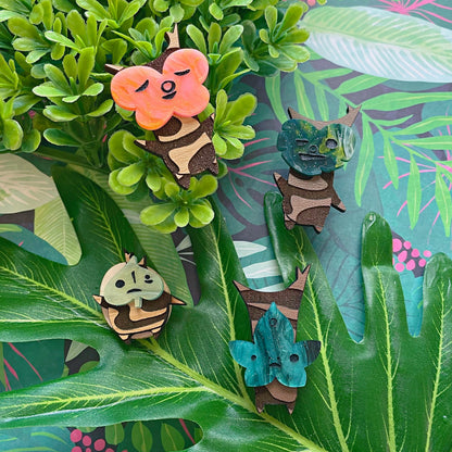 Plant Stake Magnet Topper // Masked Wood Spirits | Choose Your Character! PLANT STAKE Sold Separately