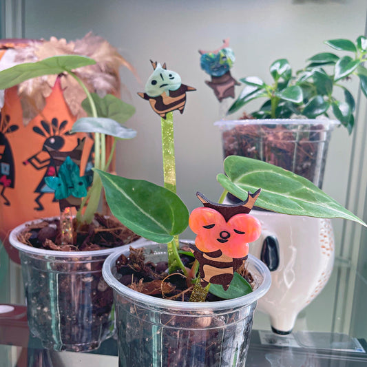 Plant Stake Magnet Topper // Masked Wood Spirits | Choose Your Character! PLANT STAKE Sold Separately