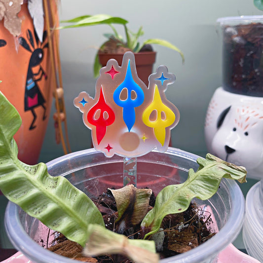 Plant Stake Magnet Topper // Ghostie Plant Spirits // STAKE SOLD SEPERATELY