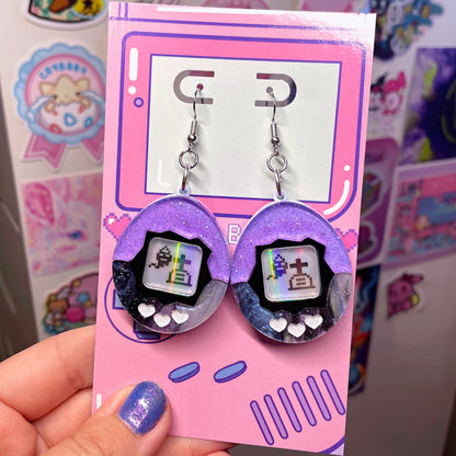 Tama Virtual Friends Acrylic Earrings and Keychains | SPOOKY SERIES