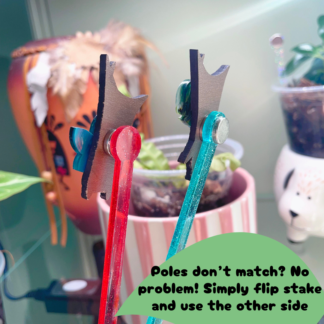 Magnetic Plant Stake System - Choose Your Color & Size! Magnetic Toppers Sold Separately