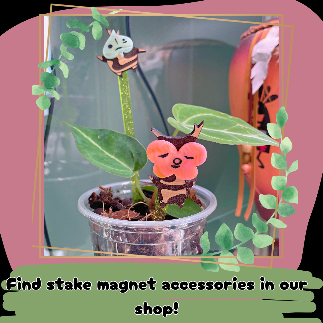 Magnetic Plant Stake System - Choose Your Color & Size! Magnetic Toppers Sold Separately