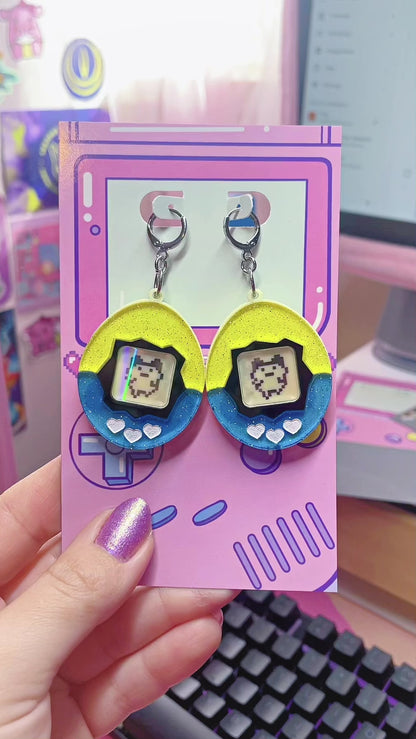 Tama Virtual Friends Acrylic Earrings and Keychains | Choose Your Friend!