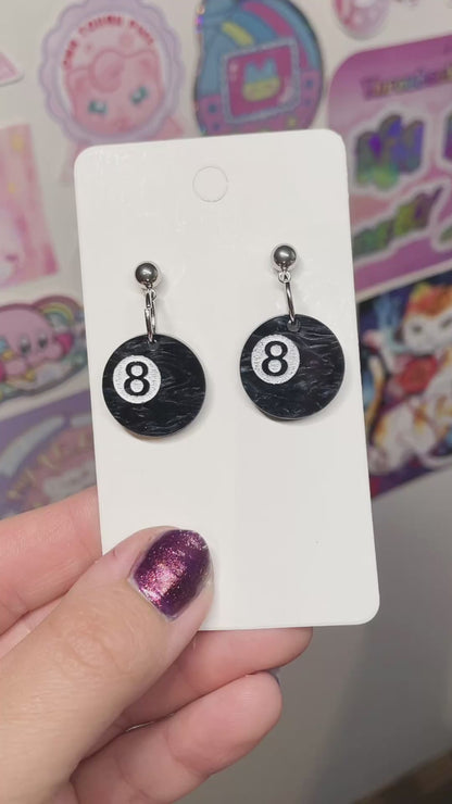 Byte Sized - 8Ball Acrylic Earrings