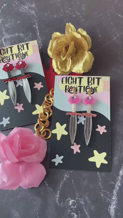 Deadly Bloom Dagger Earrings