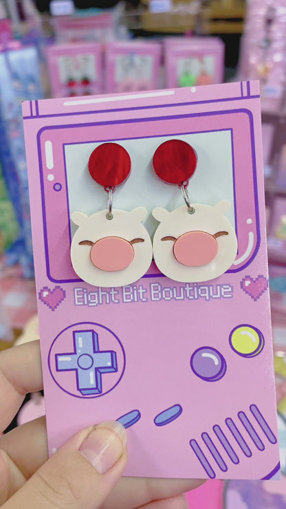 Mog Heart Stud Earrings