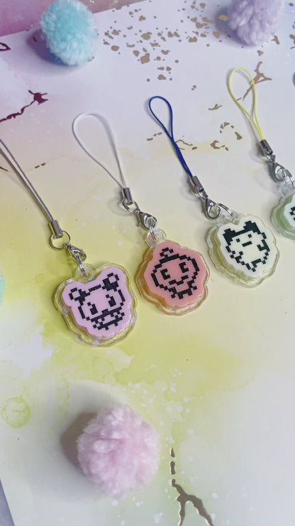 Pastel Rainbow Tama Phone Charms - Tons of Characters To Choose From! // UV Coated For Extra Durability