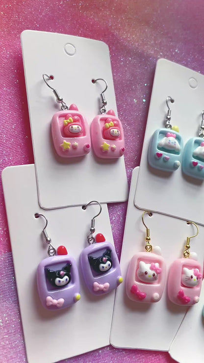 Remix - Kawaii Gamer Charm Earrings