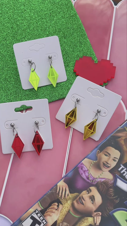Byte Sized - Plumbob Earrings | Choose Your Mood!