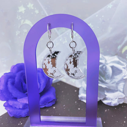 Crescent Moon Mirror Earrings