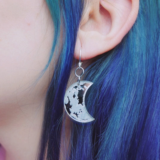 Crescent Moon Mirror Earrings