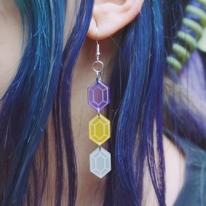Mismatched Rupee Chain Earrings