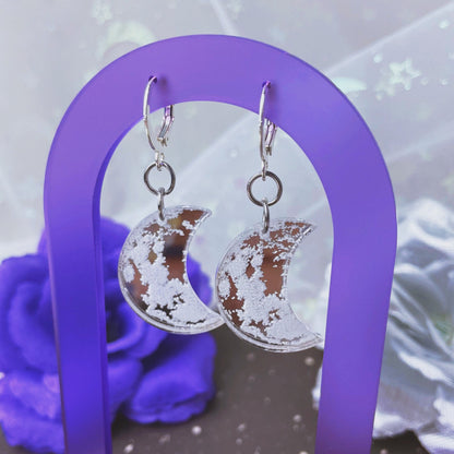 Crescent Moon Mirror Earrings