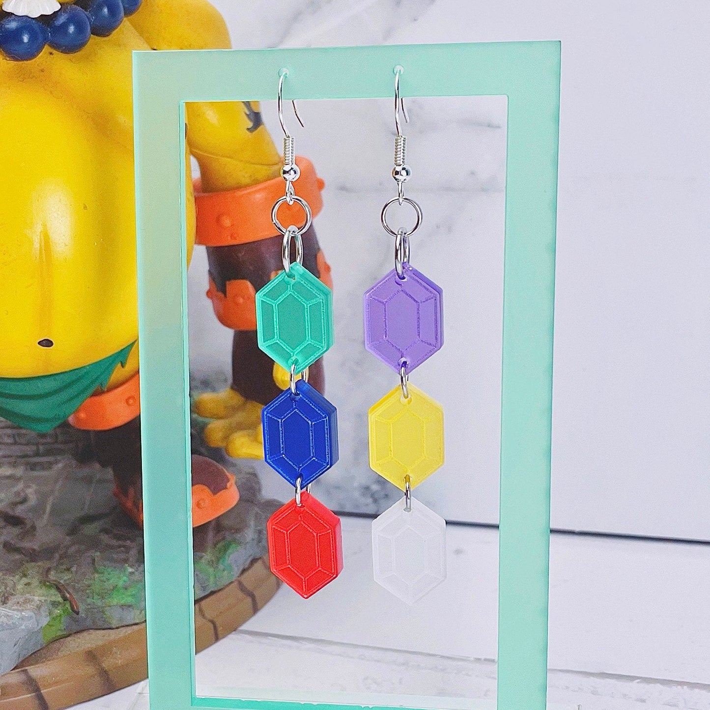 Mismatched Rupee Chain Earrings