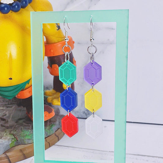 Mismatched Rupee Chain Earrings