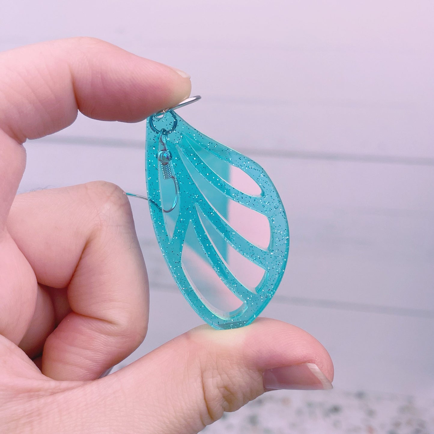 Mystic Blue Butterfly Wing Earrings
