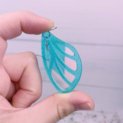 Mystic Blue Butterfly Wing Earrings
