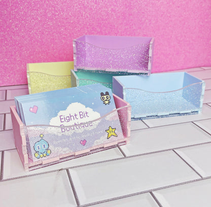 Pastel Holo Glitter Business Card Holder