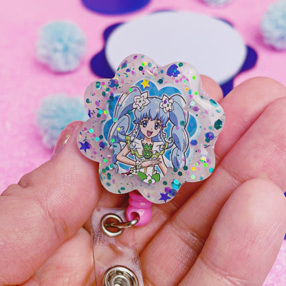 P-Cure Blue Anime Magical Girl Retractable Badge Reel