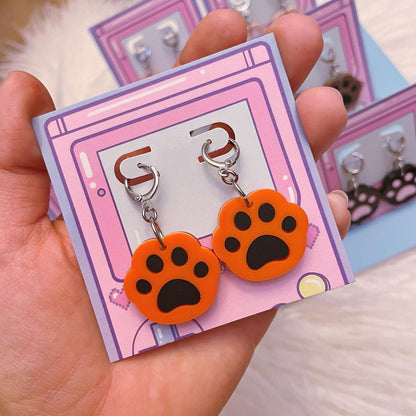 Paw Print Earrings // Choose Your Own Color Combo!