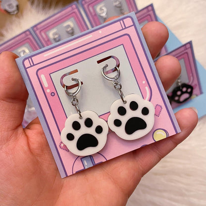 Paw Print Earrings // Choose Your Own Color Combo!