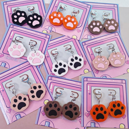 Paw Print Earrings // Choose Your Own Color Combo!