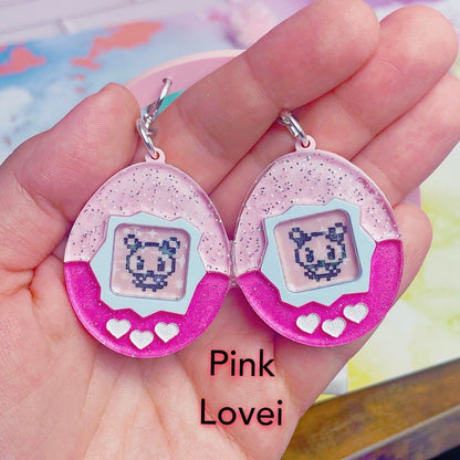 Tama Virtual Friends Acrylic Earrings and Keychains | Choose Your Friend!