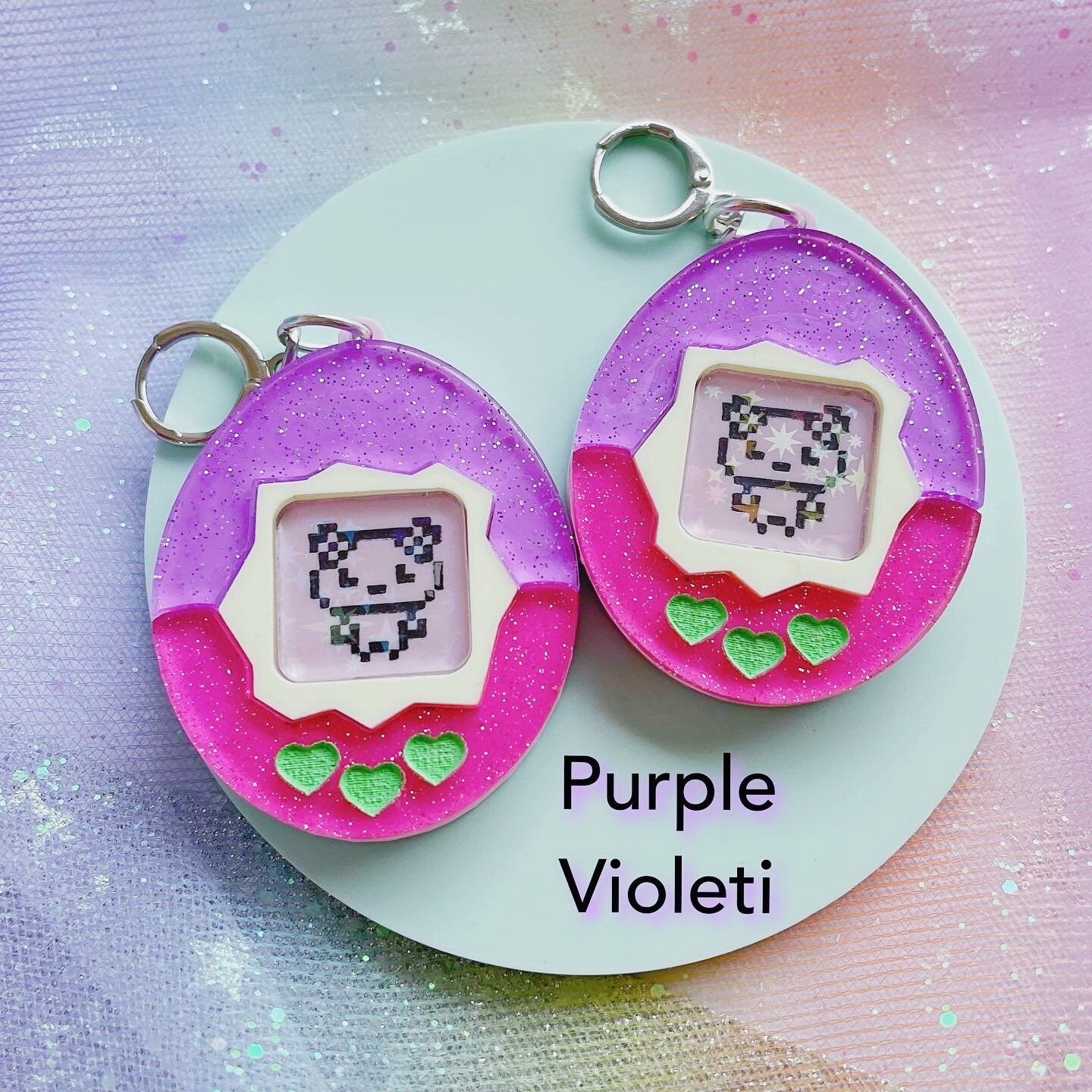 Tama Virtual Friends Acrylic Earrings and Keychains | Choose Your Friend!