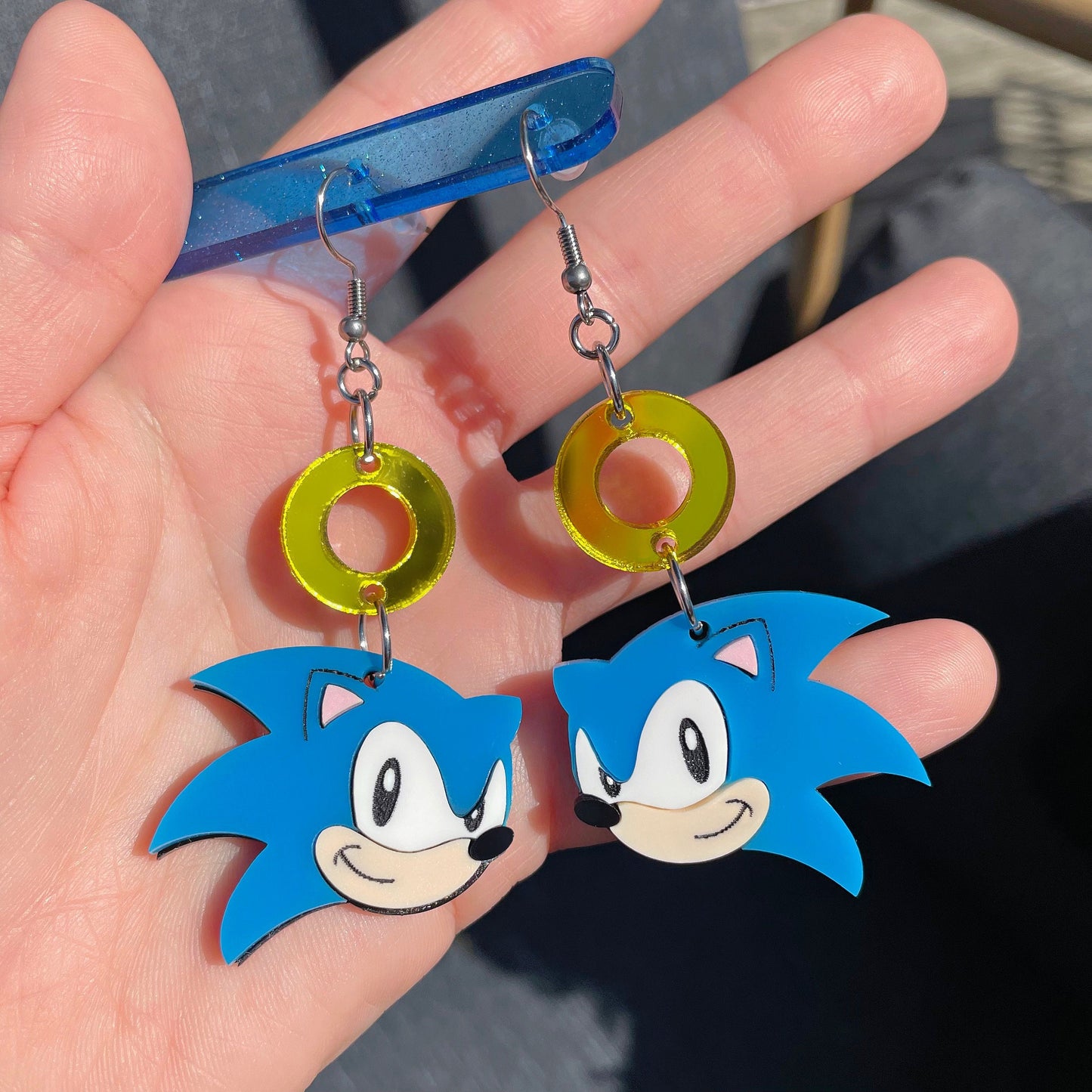 Hero or Dark Hedgehog Acrylic Earrings