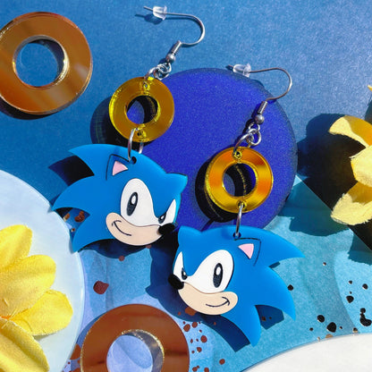 Hero or Dark Hedgehog Acrylic Earrings