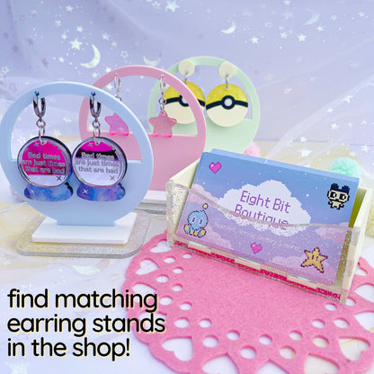 Pastel Holo Glitter Business Card Holder
